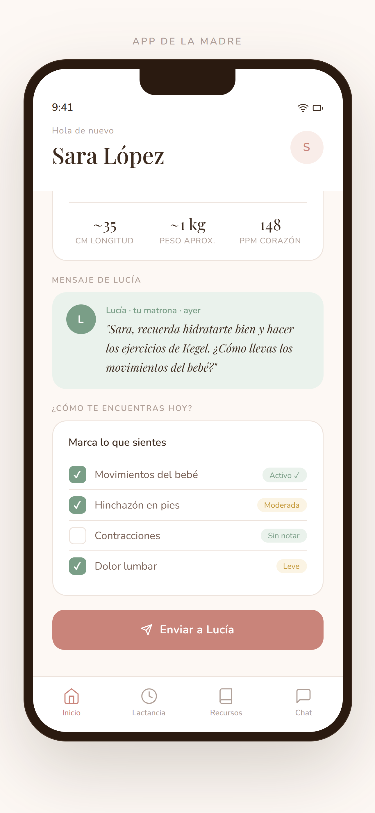 Matrona app, cómo te encuentras hoy