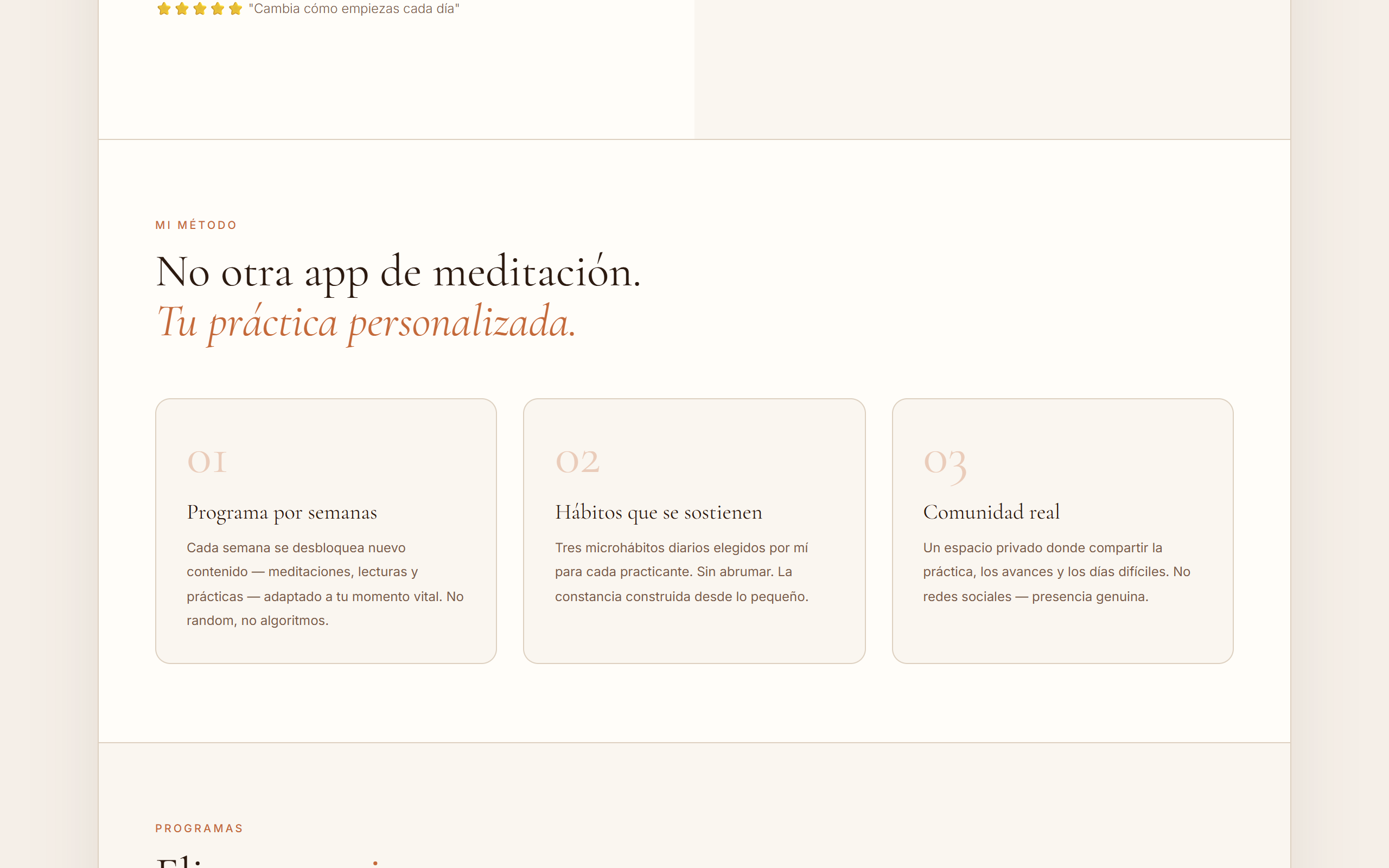 Meditación web, mi método
