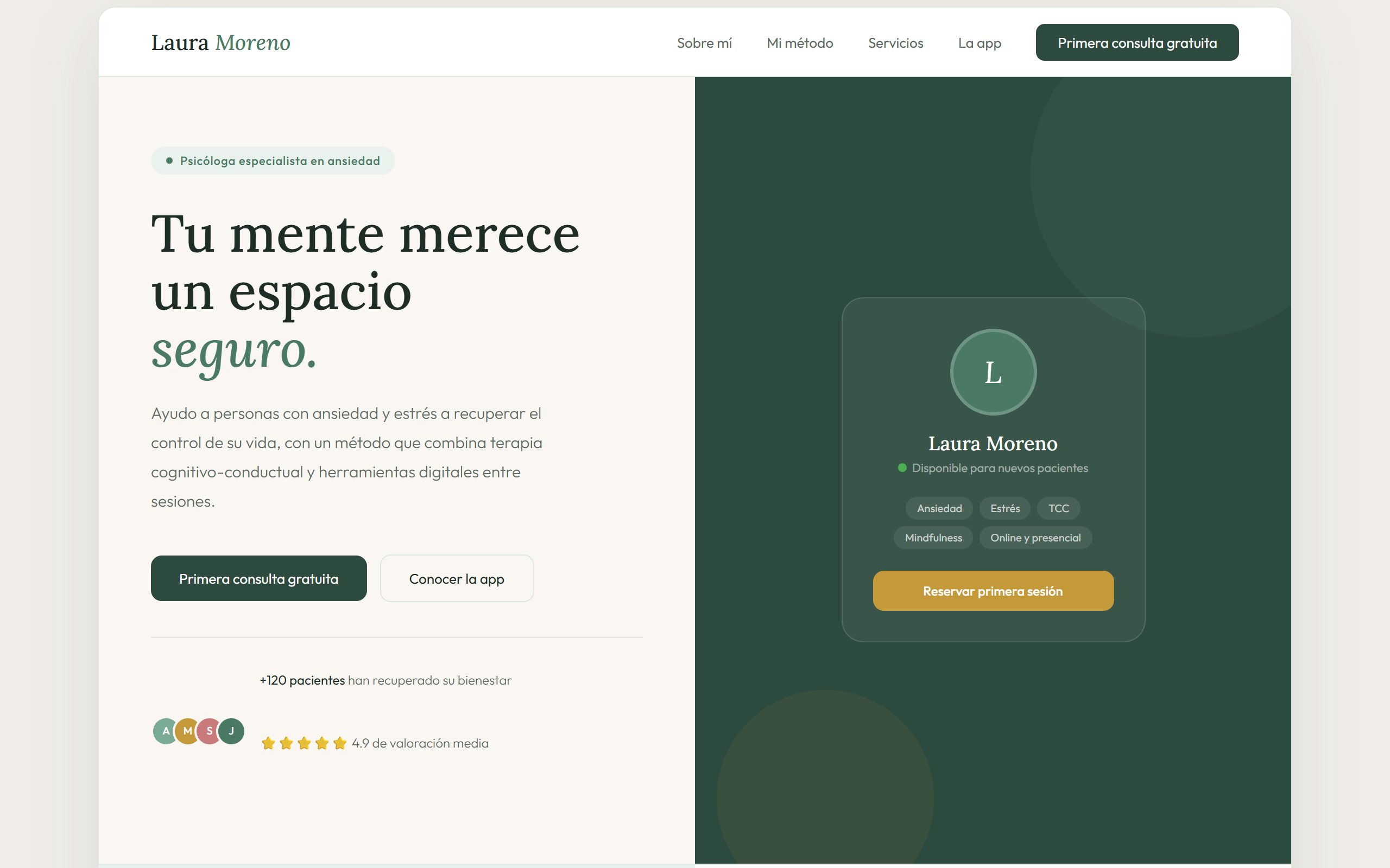 Psicóloga web, introducción