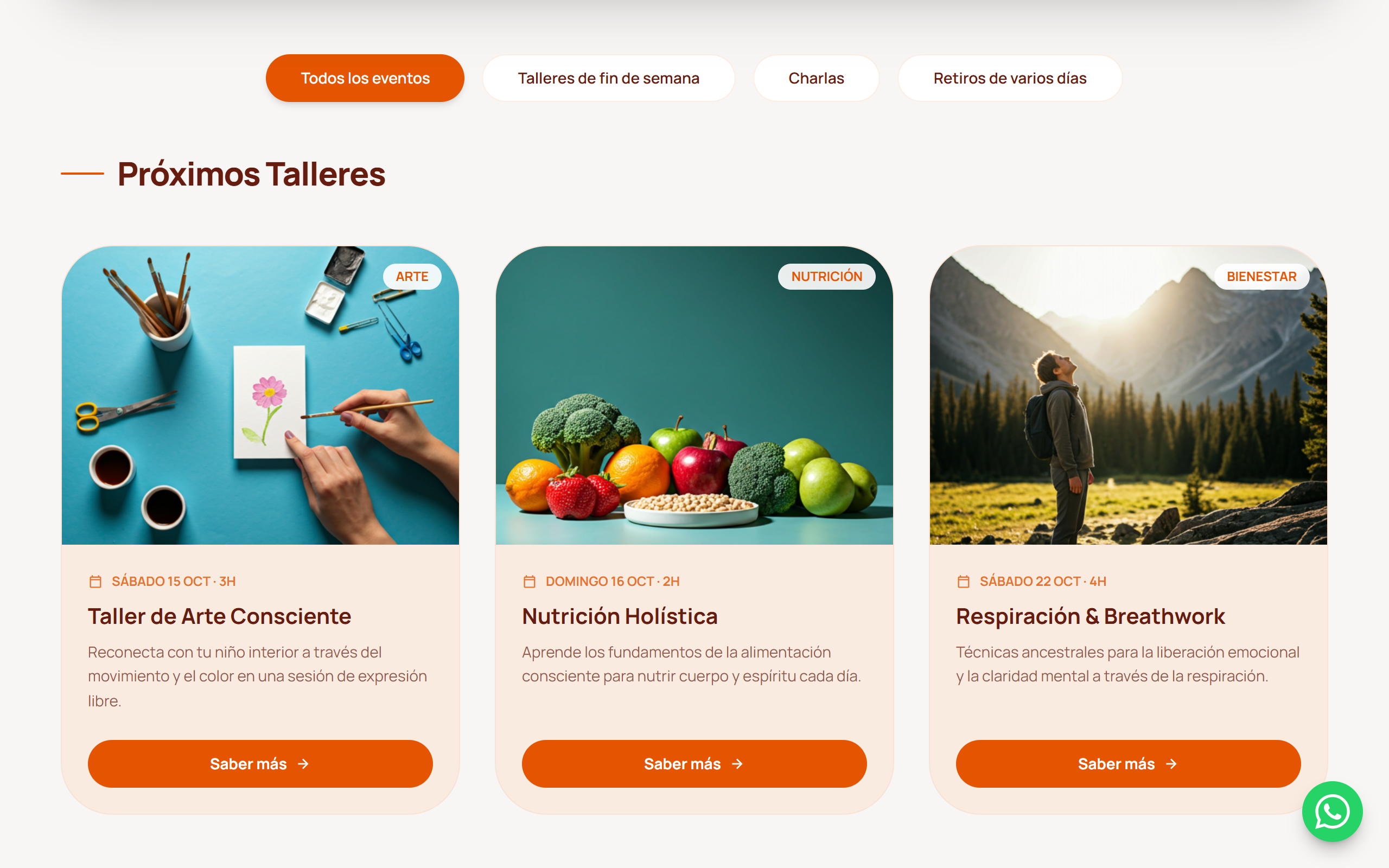 Surya Vida, talleres y retiros
